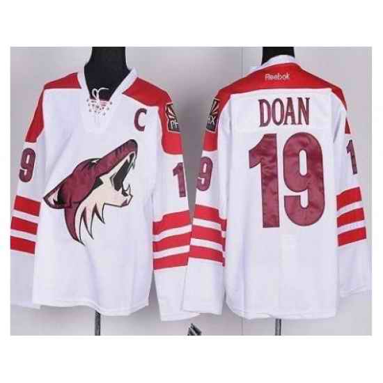 Phoenix Coyotes 19 Shane Doan White Road Stitched NHL Jersey